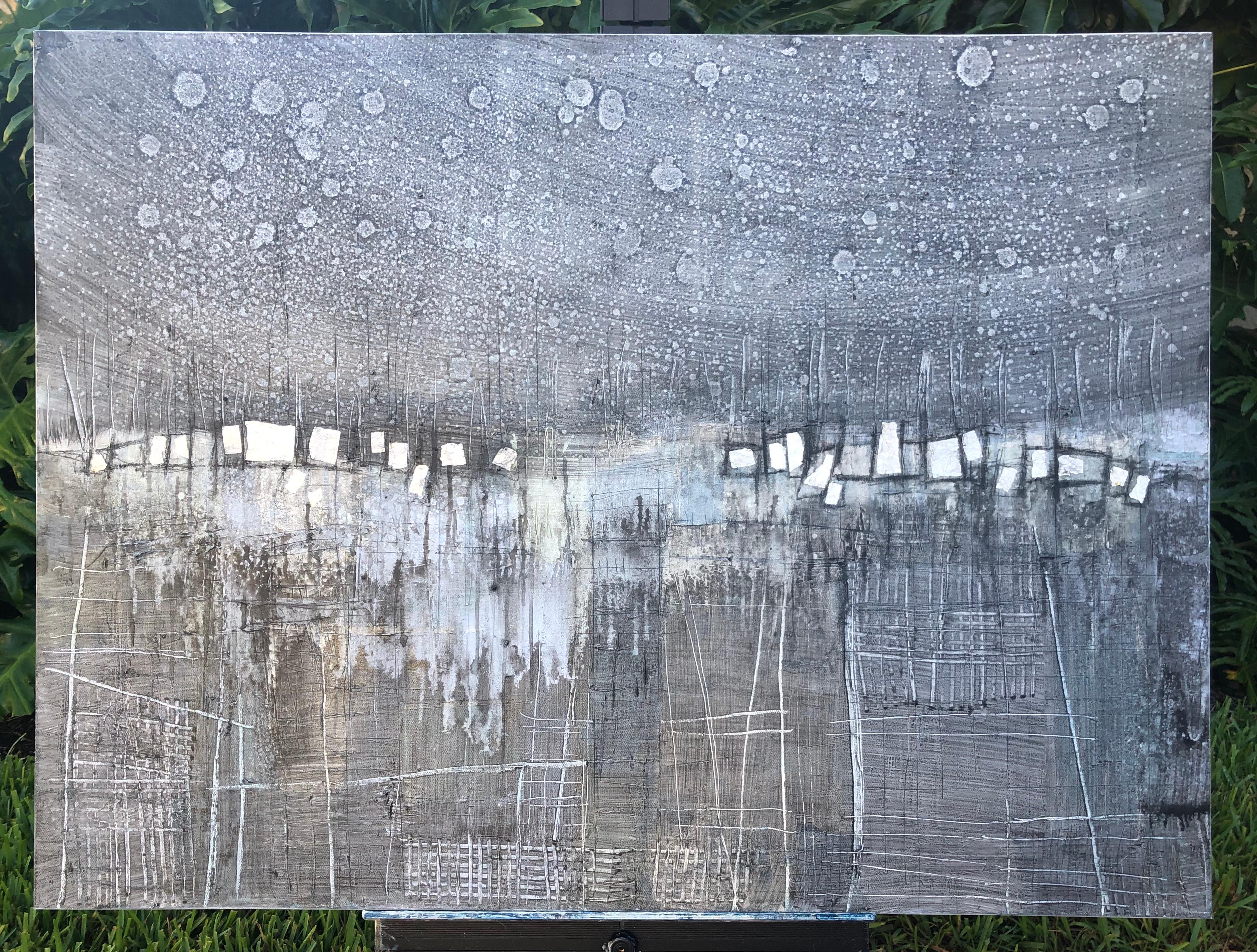 Night Rain II, Abstract Painting 1