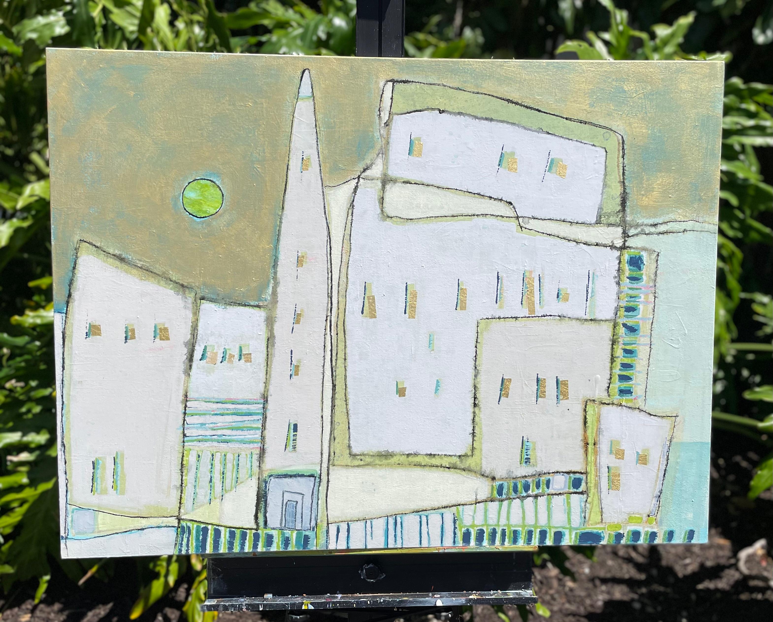 Old City, Abstract Painting For Sale 1