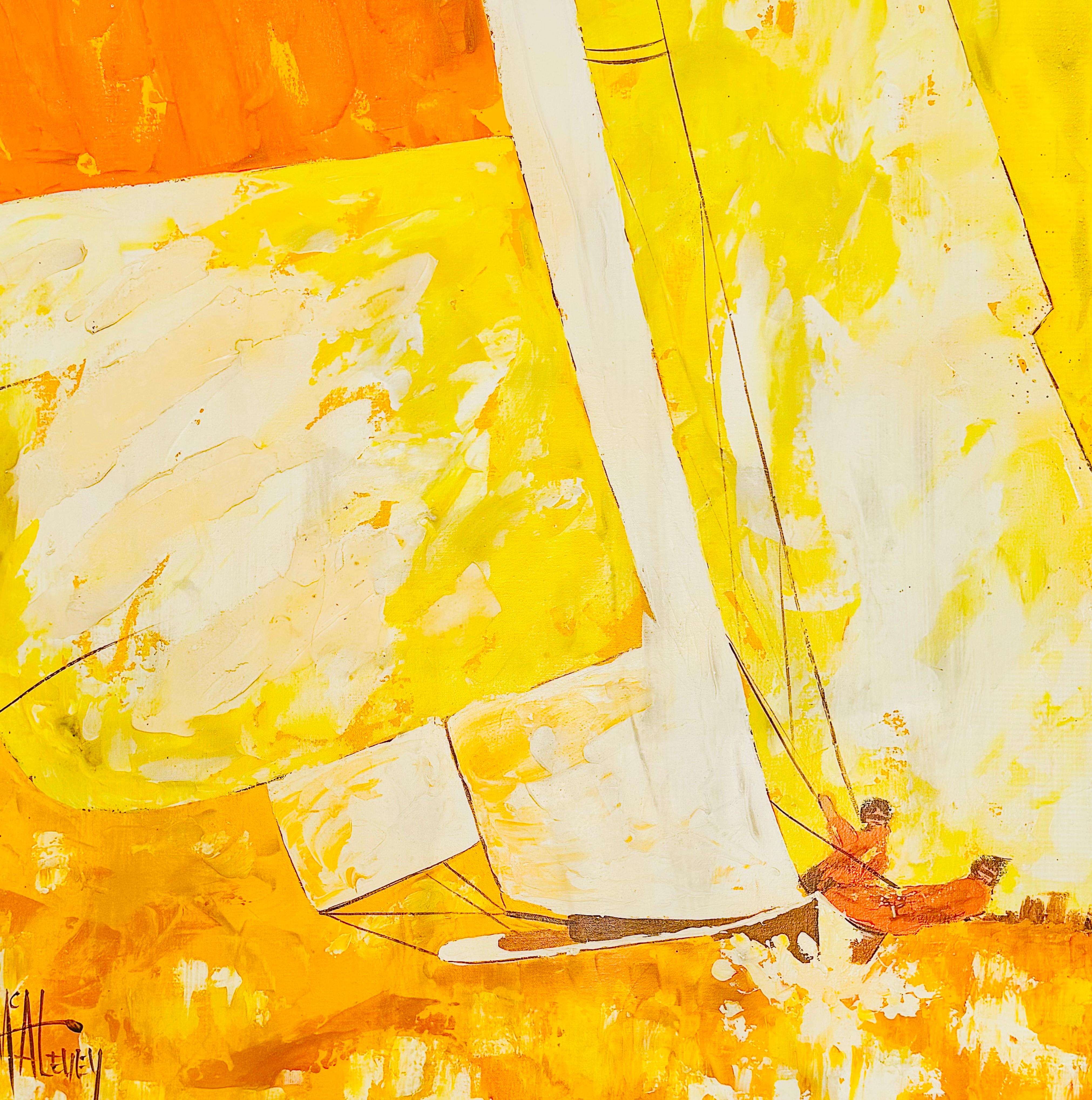 Pat McAlevey Mid Century Modern Abstract 