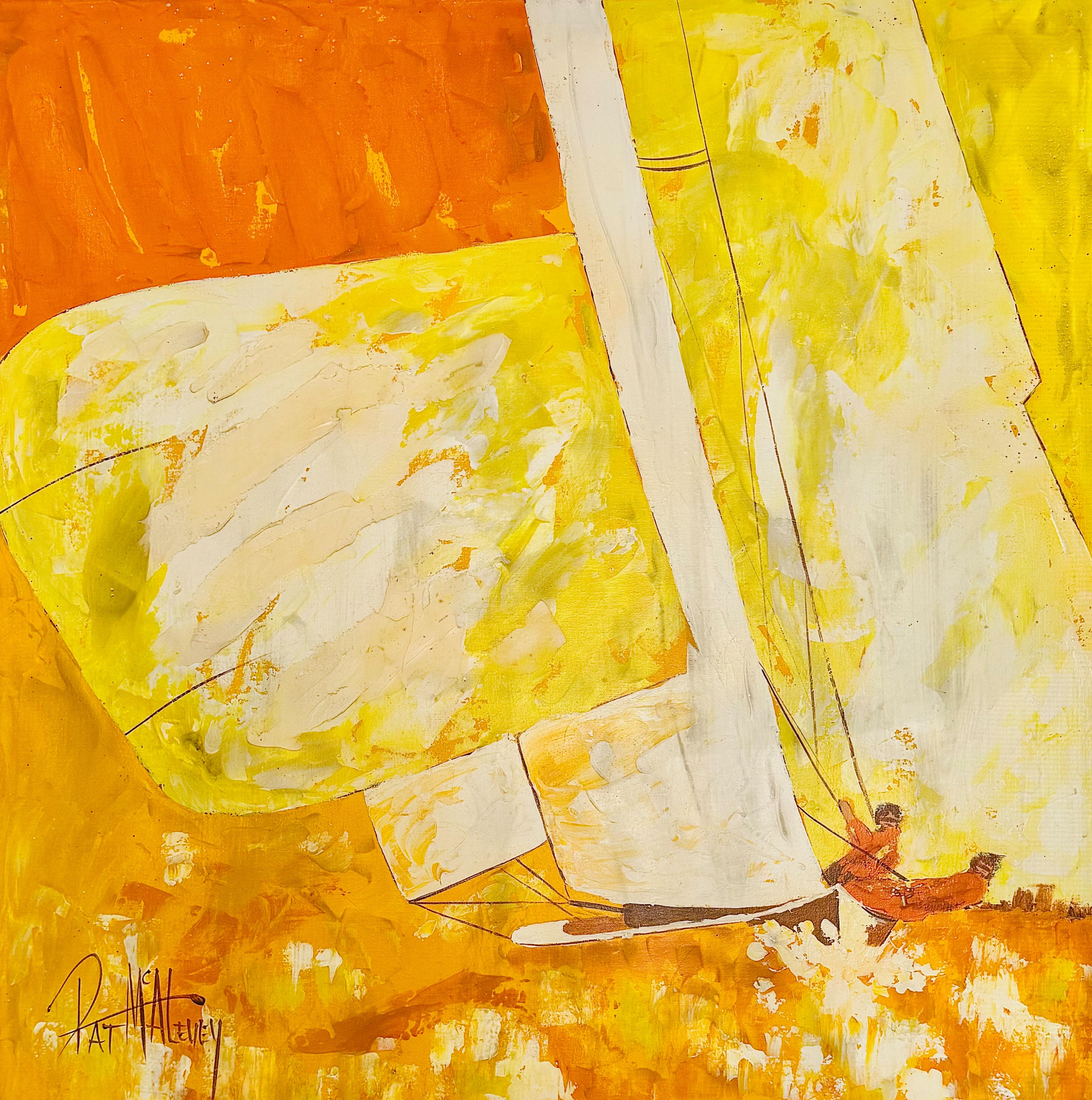 Pat McAlevey Mid Century Modern Abstract 