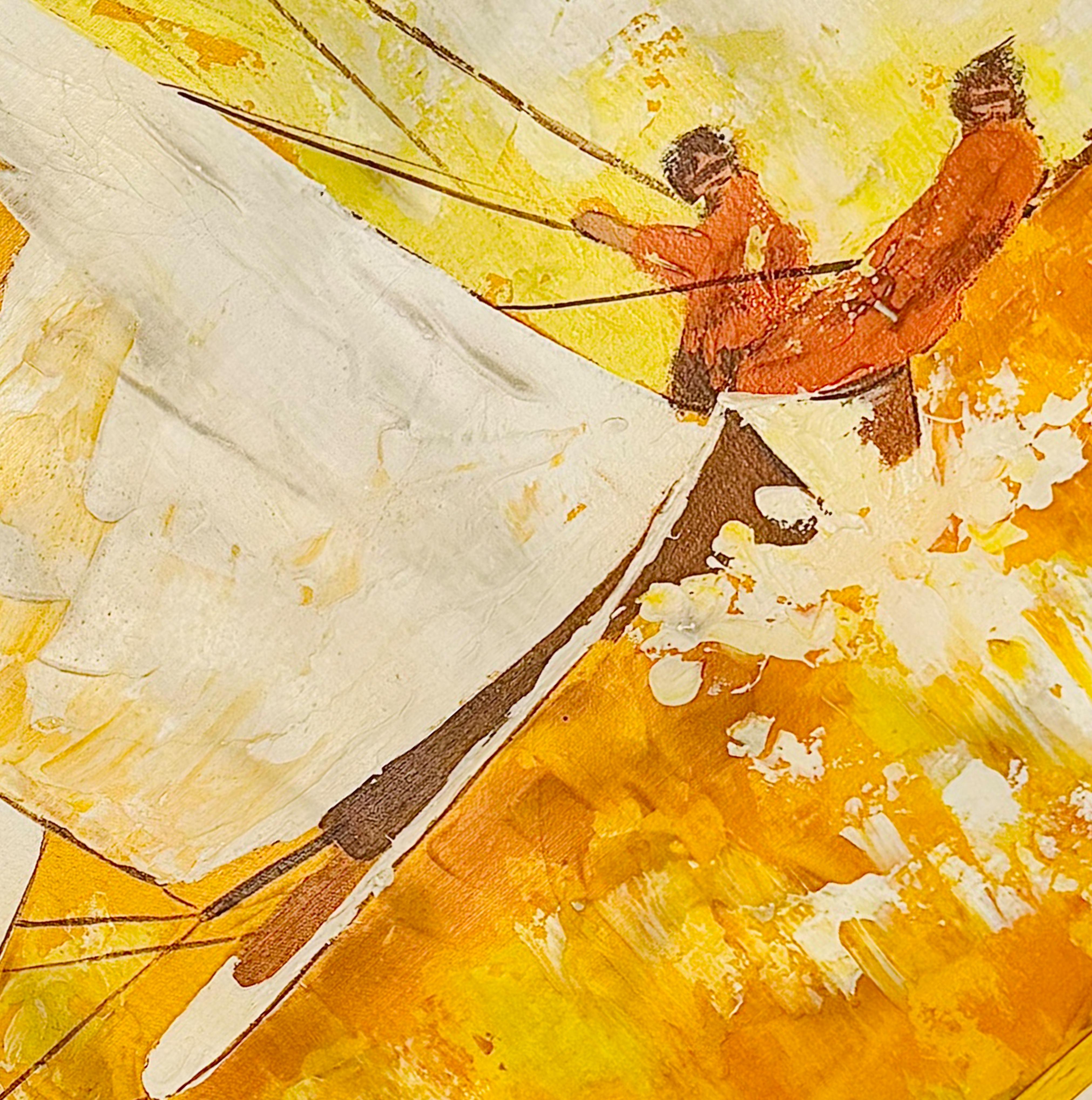 Pat McAlevey Mid Century Modern Abstract 