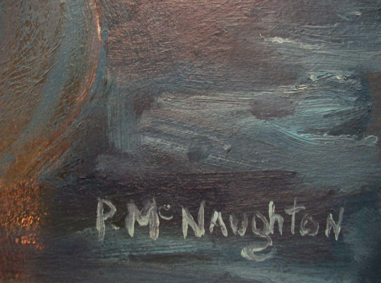 Romantic Pat McNaughton, 'Blue Rhapsody', Oil Painting on Panel, Canada, circa 1980 For Sale