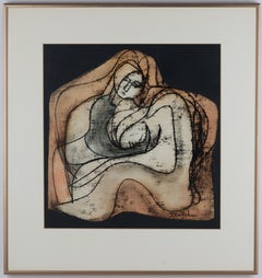 Pat Rini Rohrer, Mid-Century Organic Modern Painting, Framed