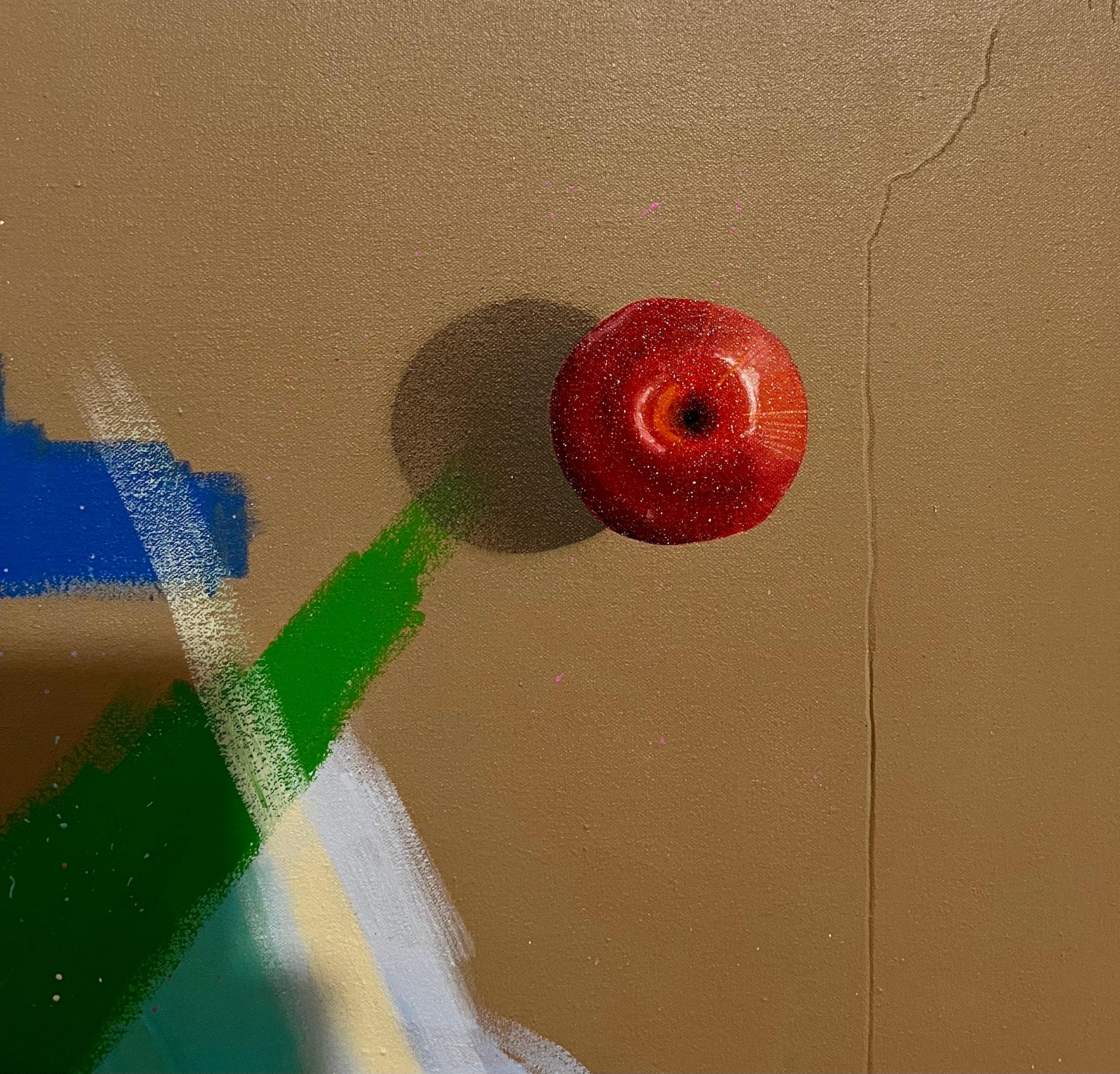 Grande peinture hyperréaliste en trompe-l'œil - Art surréaliste abstrait - Photo en vente 1