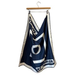 Pat Sandler Pañuelo gráfico de seda, circa años 60