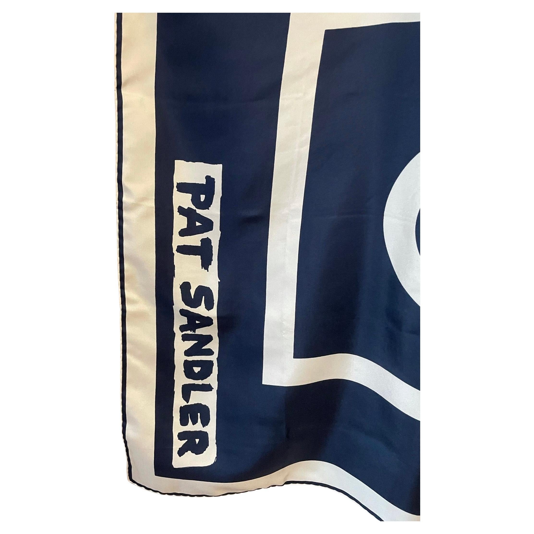 Pat Sandler Graphic Silk Scarf, Circa 1960s For Sale 1