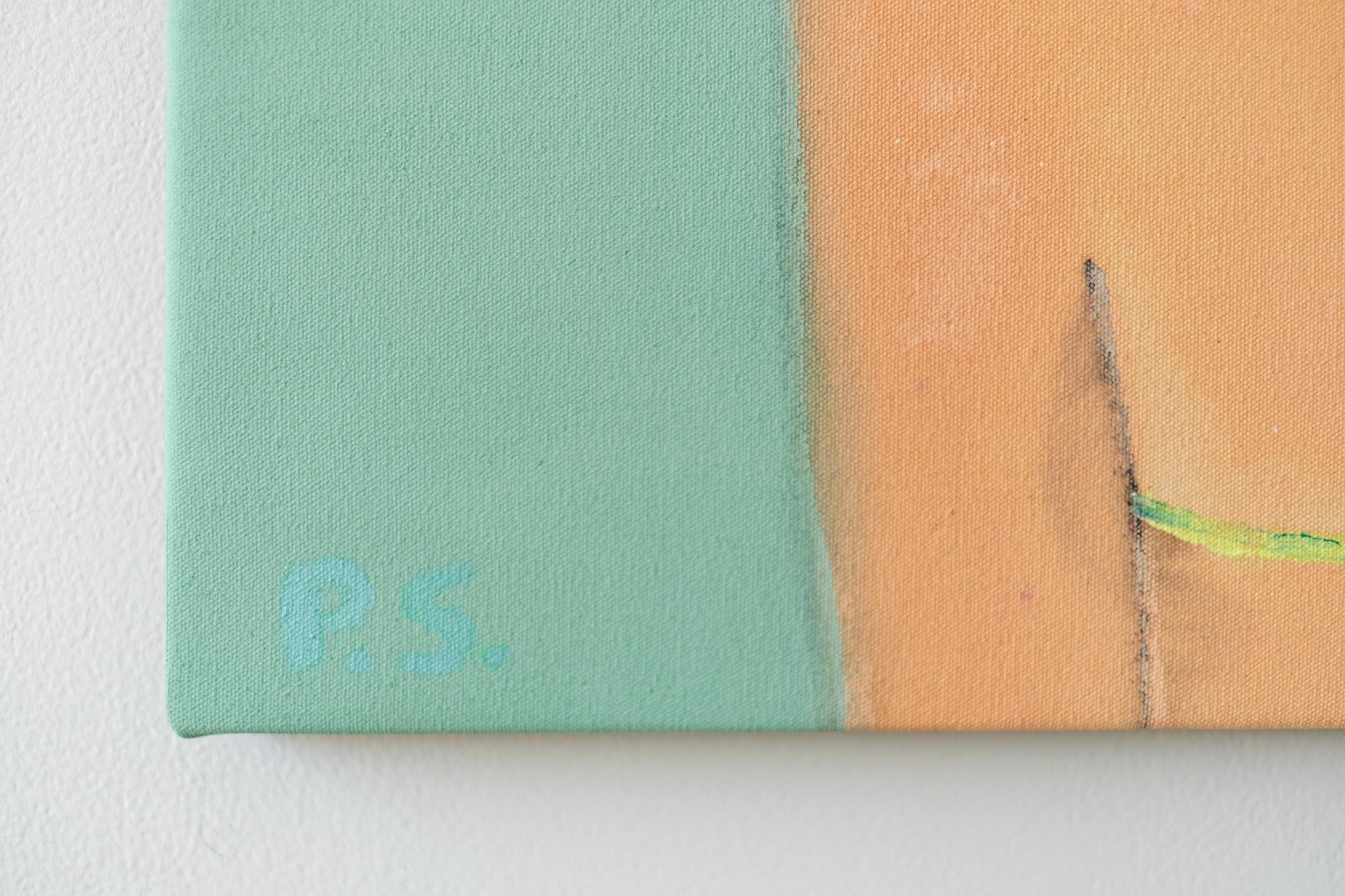 Back 2 - swimmer, minimal, contemporary, figurative, acrylic on canvas For Sale 1
