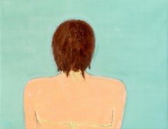 Back 2 - swimmer, minimal, contemporary, figurative, acrylic on canvas