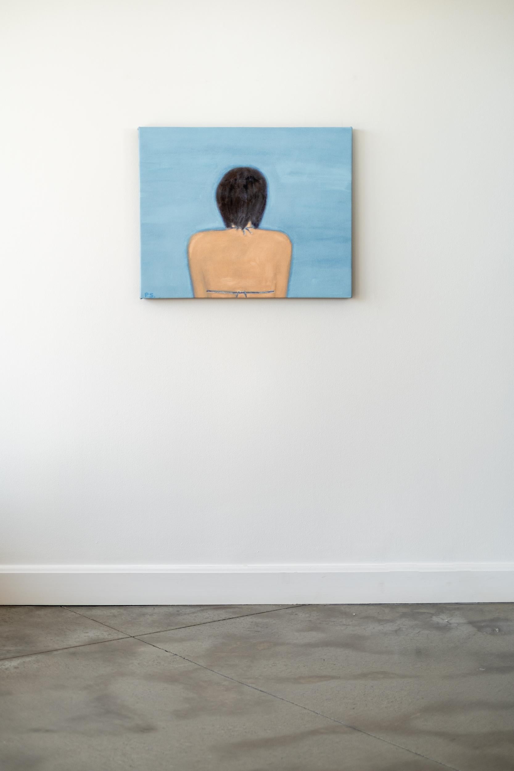 Back 3 - Schwimmer, minimal, zeitgenössisch, figurativ, Acryl auf Leinwand (Zeitgenössisch), Painting, von Pat Service