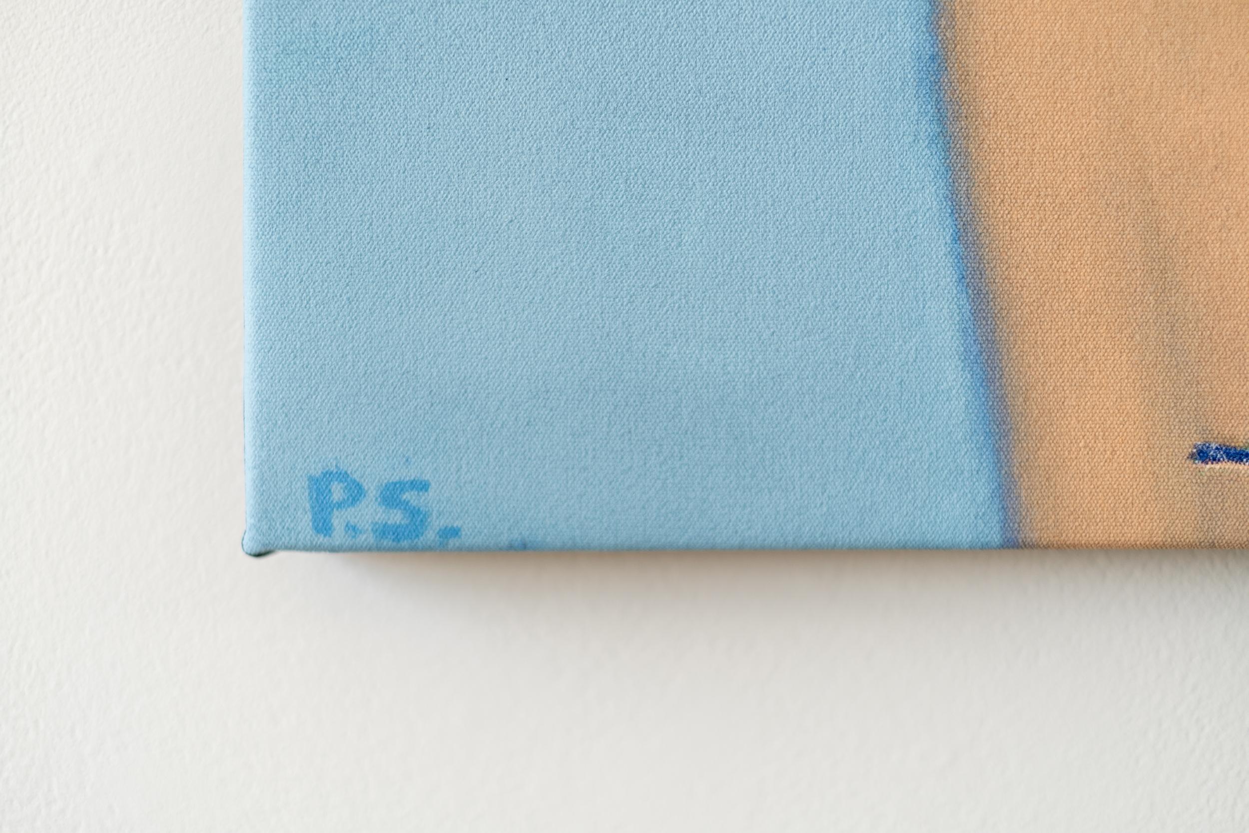 Back 3 - Schwimmer, minimal, zeitgenössisch, figurativ, Acryl auf Leinwand im Angebot 1