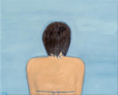 Back 3 - Schwimmer, minimal, zeitgenössisch, figurativ, Acryl auf Leinwand