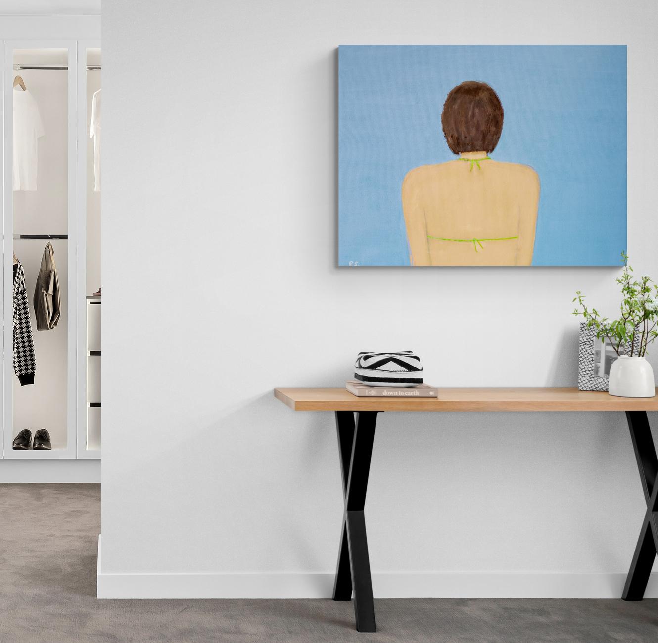 Back 1 - swimmer, minimal, contemporary, figurative, acrylic on canvas For Sale 6