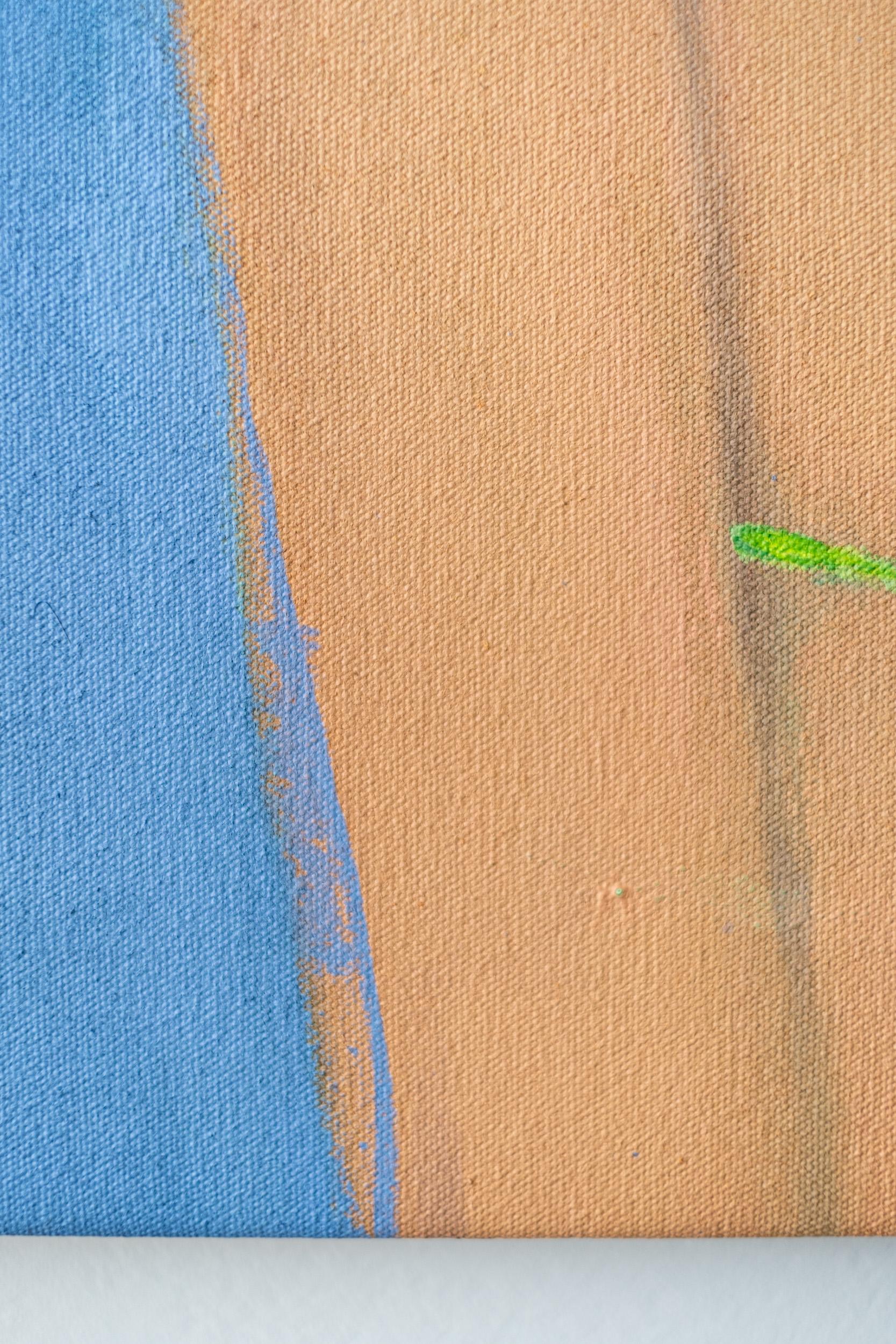 Back 1 - swimmer, minimal, contemporary, figurative, acrylic on canvas For Sale 3
