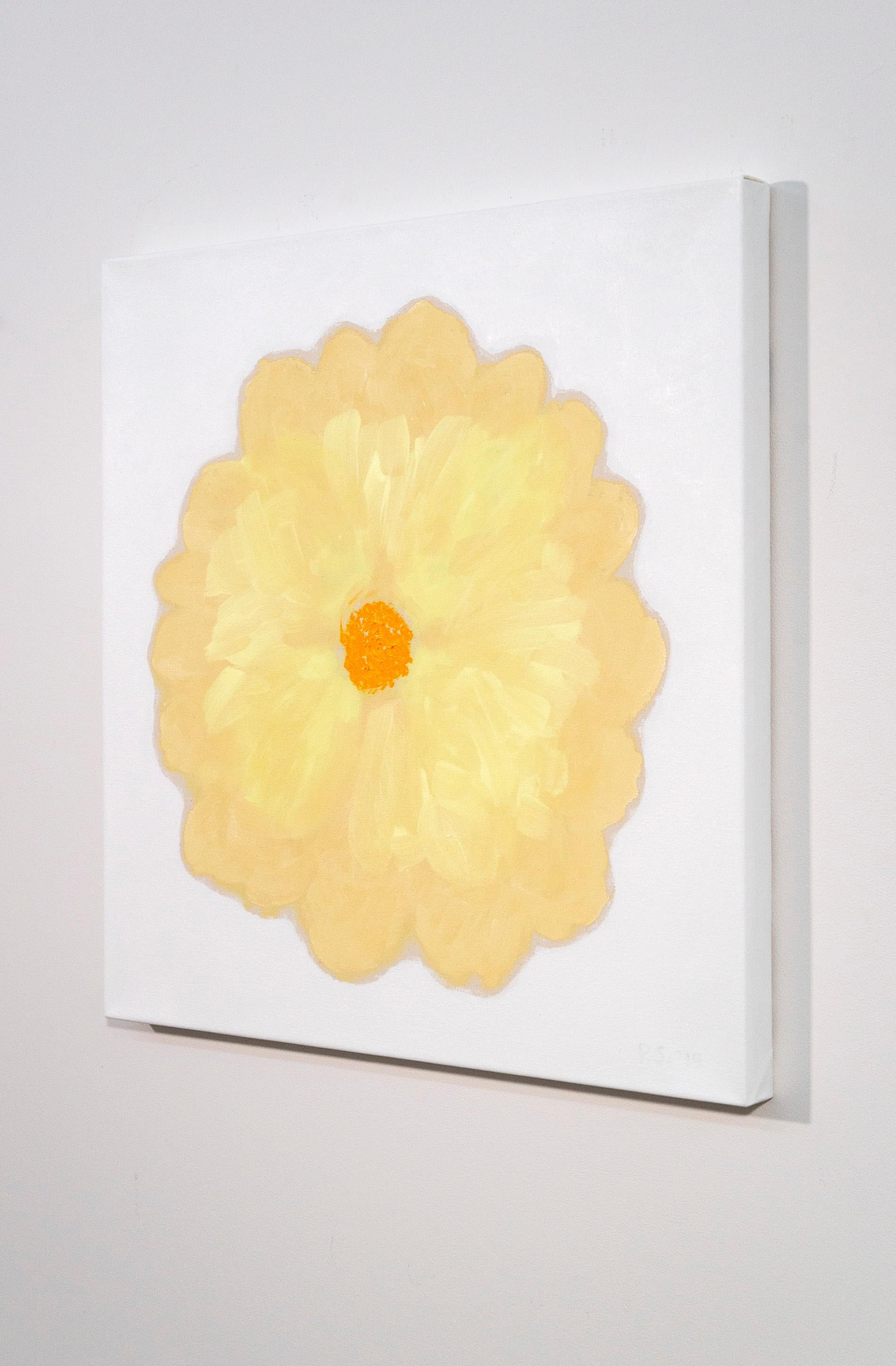 Blossom Pale - coloré, expressif, floral abstrait, acrylique sur toile - Painting de Pat Service