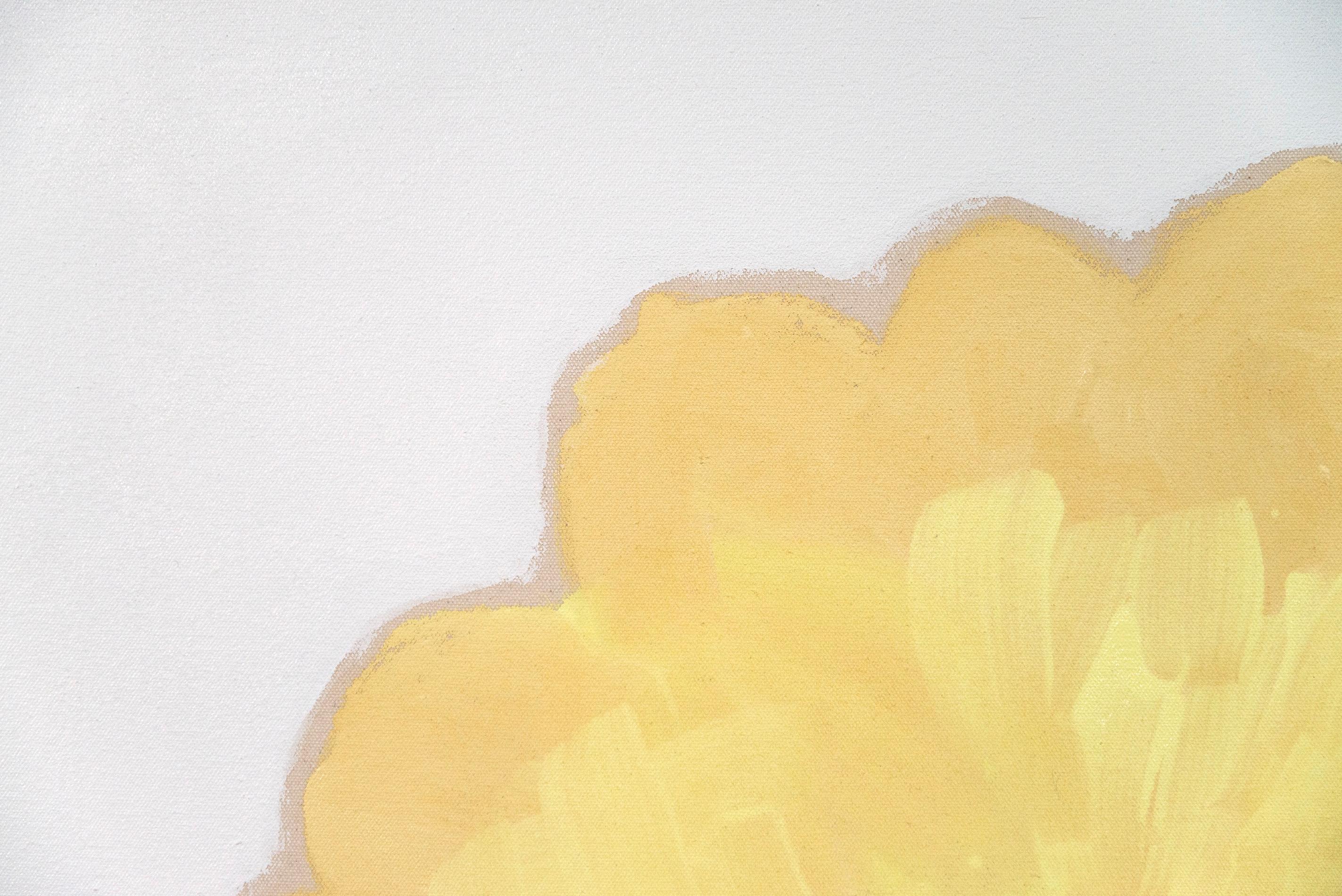 Blossom Pale - coloré, expressif, floral abstrait, acrylique sur toile en vente 1