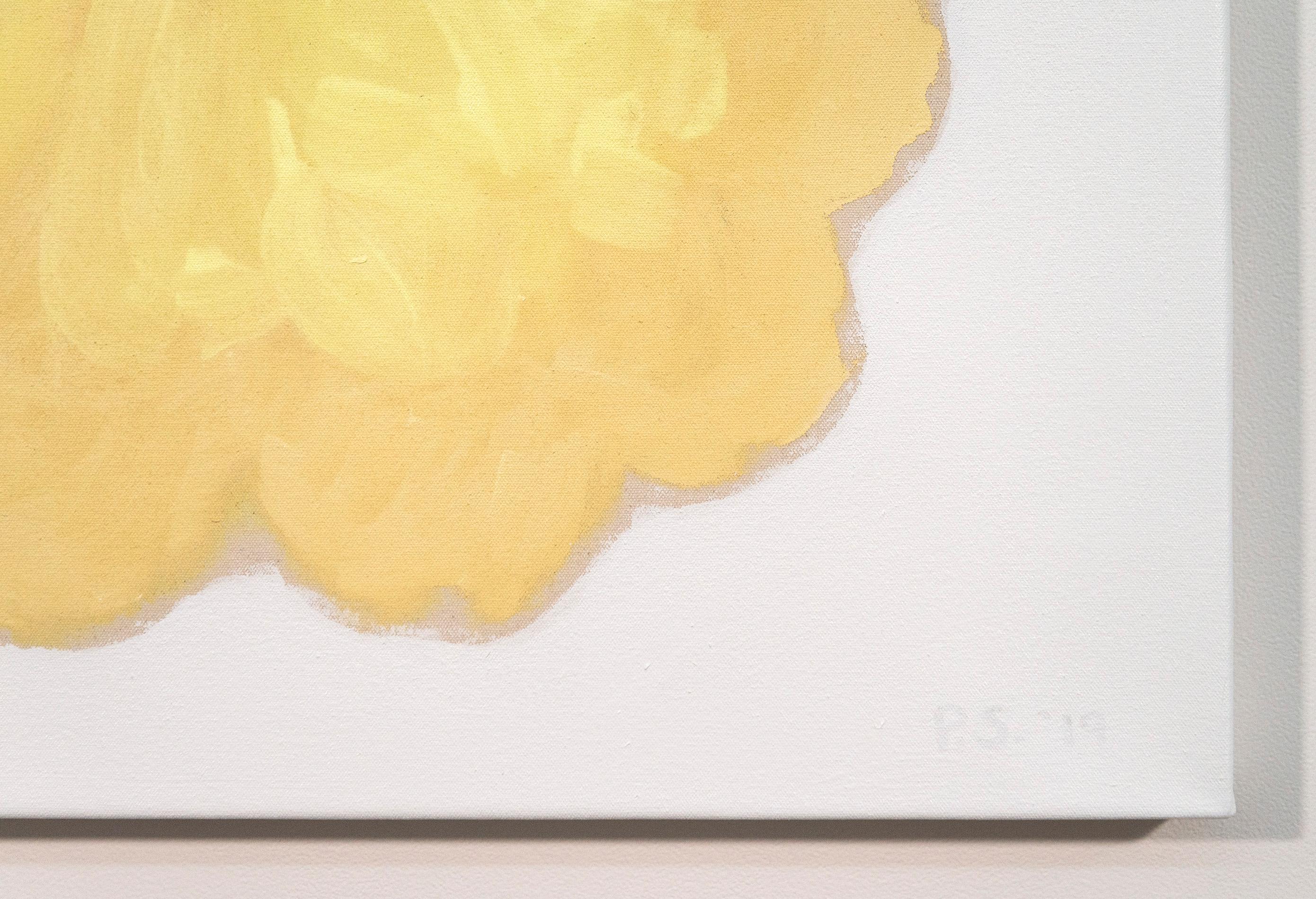 Blossom Pale - coloré, expressif, floral abstrait, acrylique sur toile en vente 2