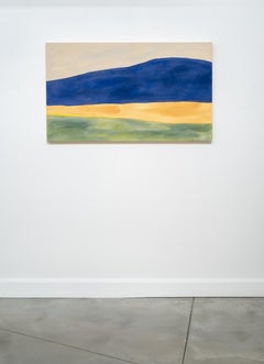 Blue Mountain - minimalist, abstract, landscape, acrylic on canvas