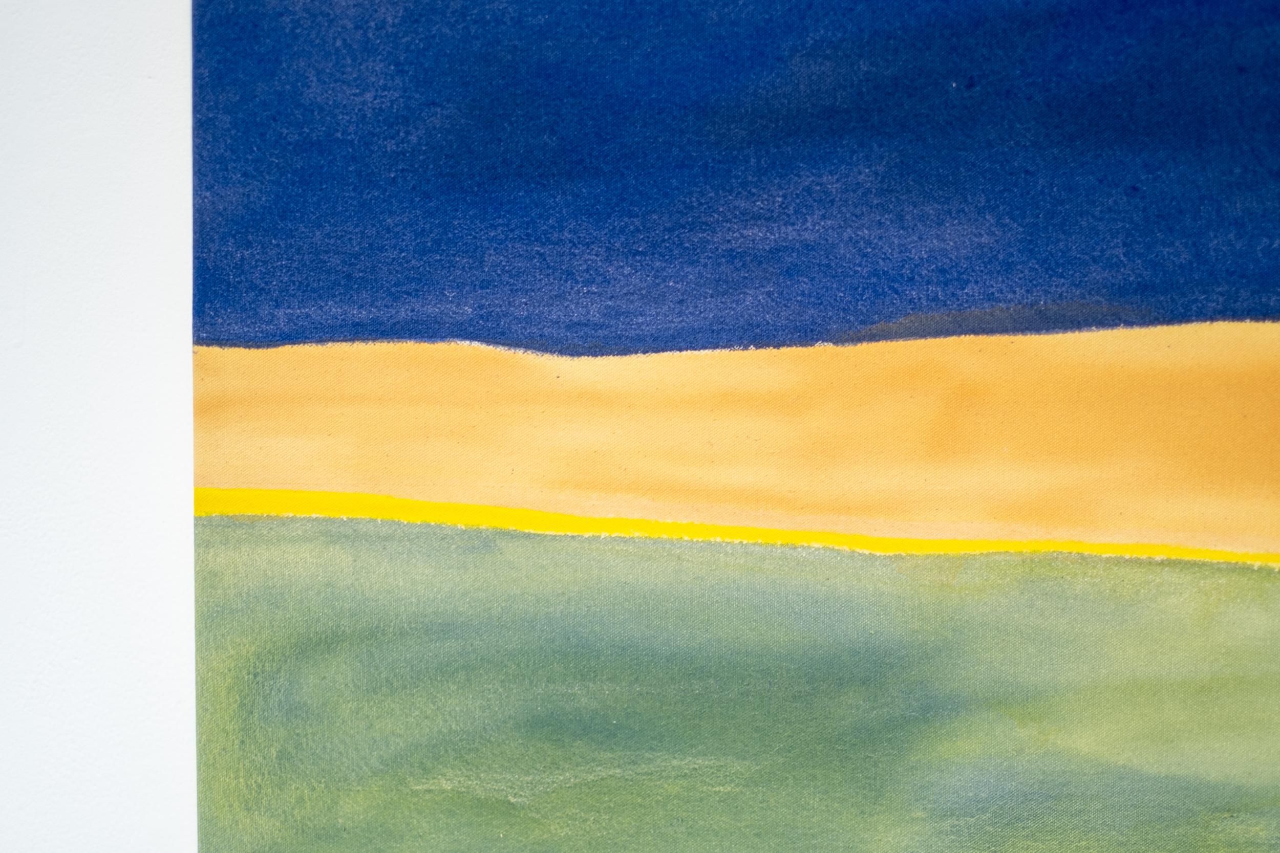 Blue Mountain - minimalista, astratto, paesaggio, acrilico su tela in vendita 1