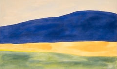 Blue Mountain - minimalista, astratto, paesaggio, acrilico su tela