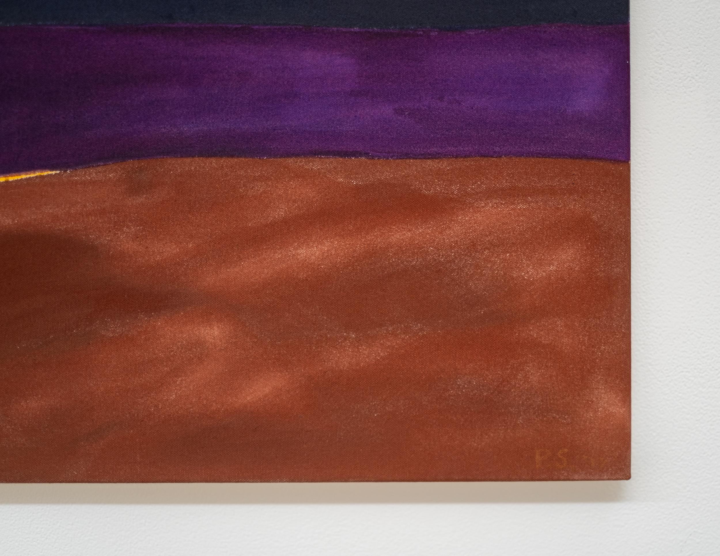 Montaña Oscura - minimalista, abstracto, paisaje, acrílico sobre lienzo - Abstract Painting Negro de Pat Service