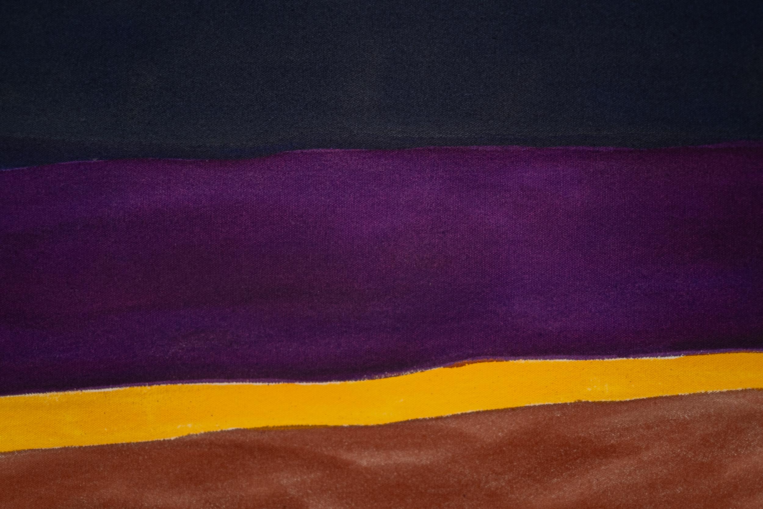 Montaña Oscura - minimalista, abstracto, paisaje, acrílico sobre lienzo en venta 1
