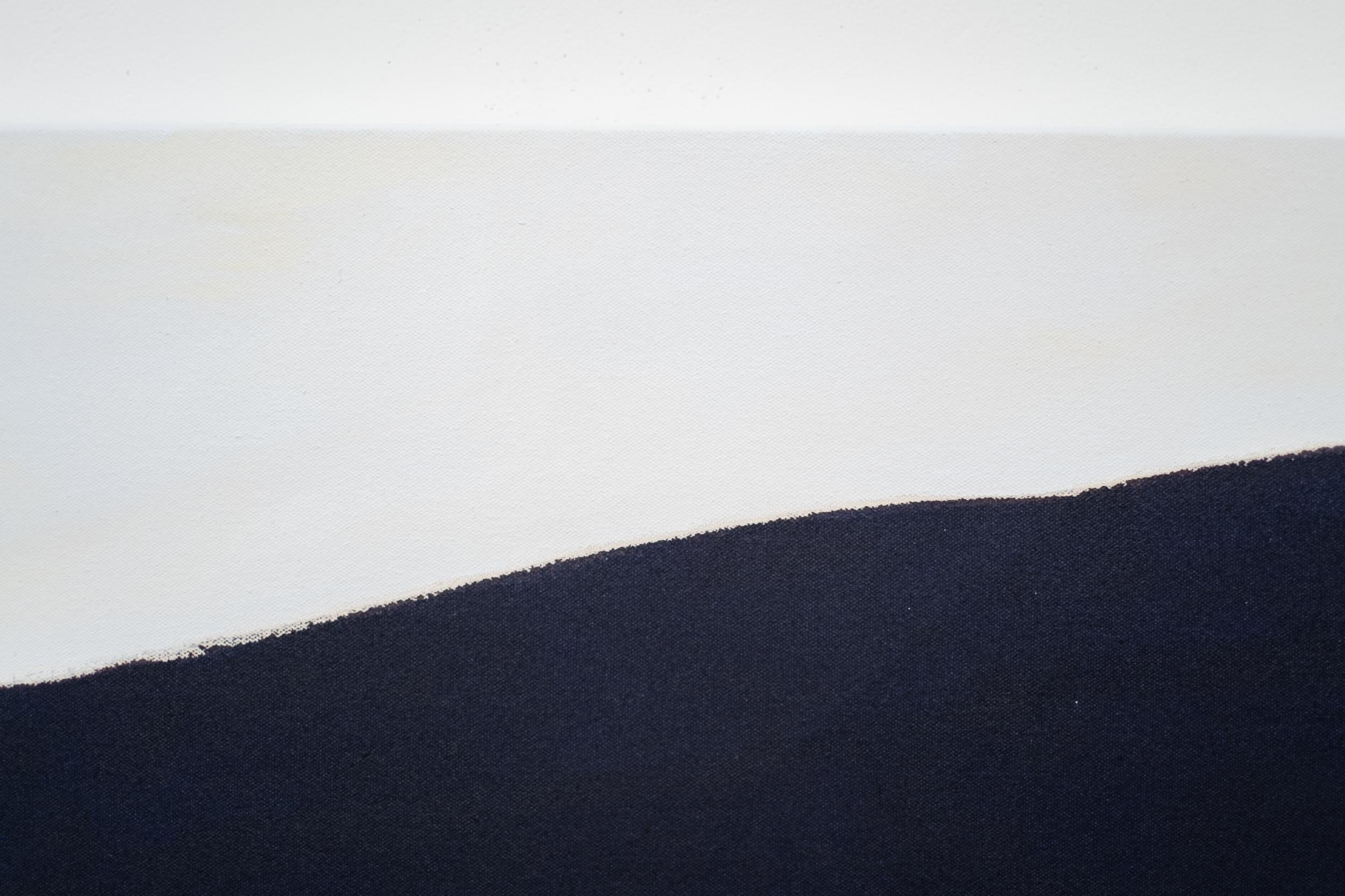 Montaña Oscura - minimalista, abstracto, paisaje, acrílico sobre lienzo en venta 2