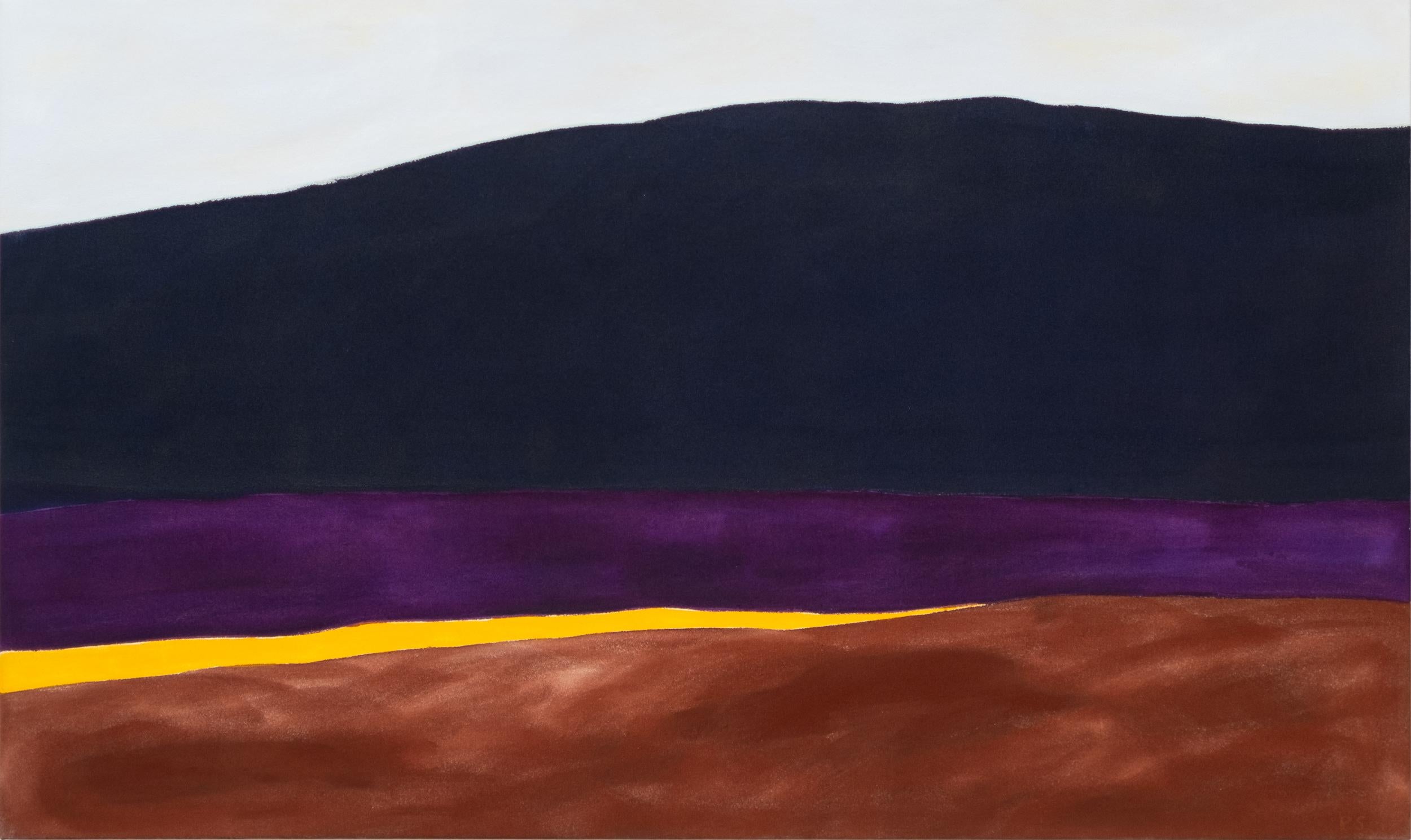 Abstract Painting de Pat Service - Montaña Oscura - minimalista, abstracto, paisaje, acrílico sobre lienzo