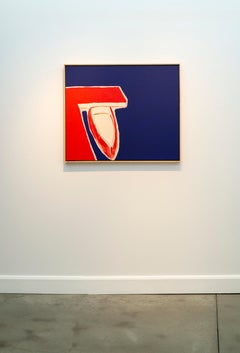 Dock 5 (Tension) - paysage aquatique coloré, minimaliste et abstrait, acrylique sur toile