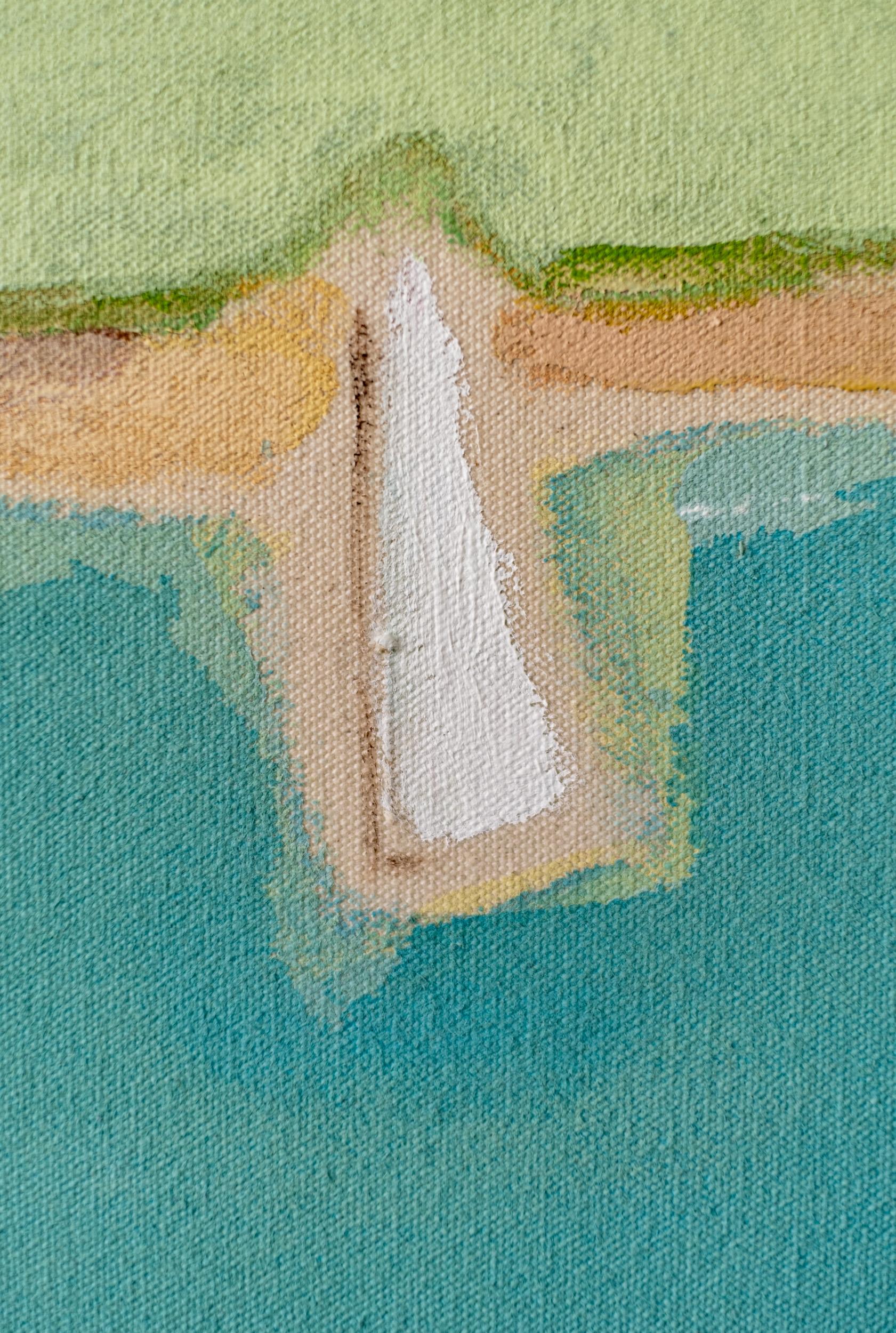 Jour du drapeau - contemporain, minimaliste, paysage, acrylique sur toile en vente 5