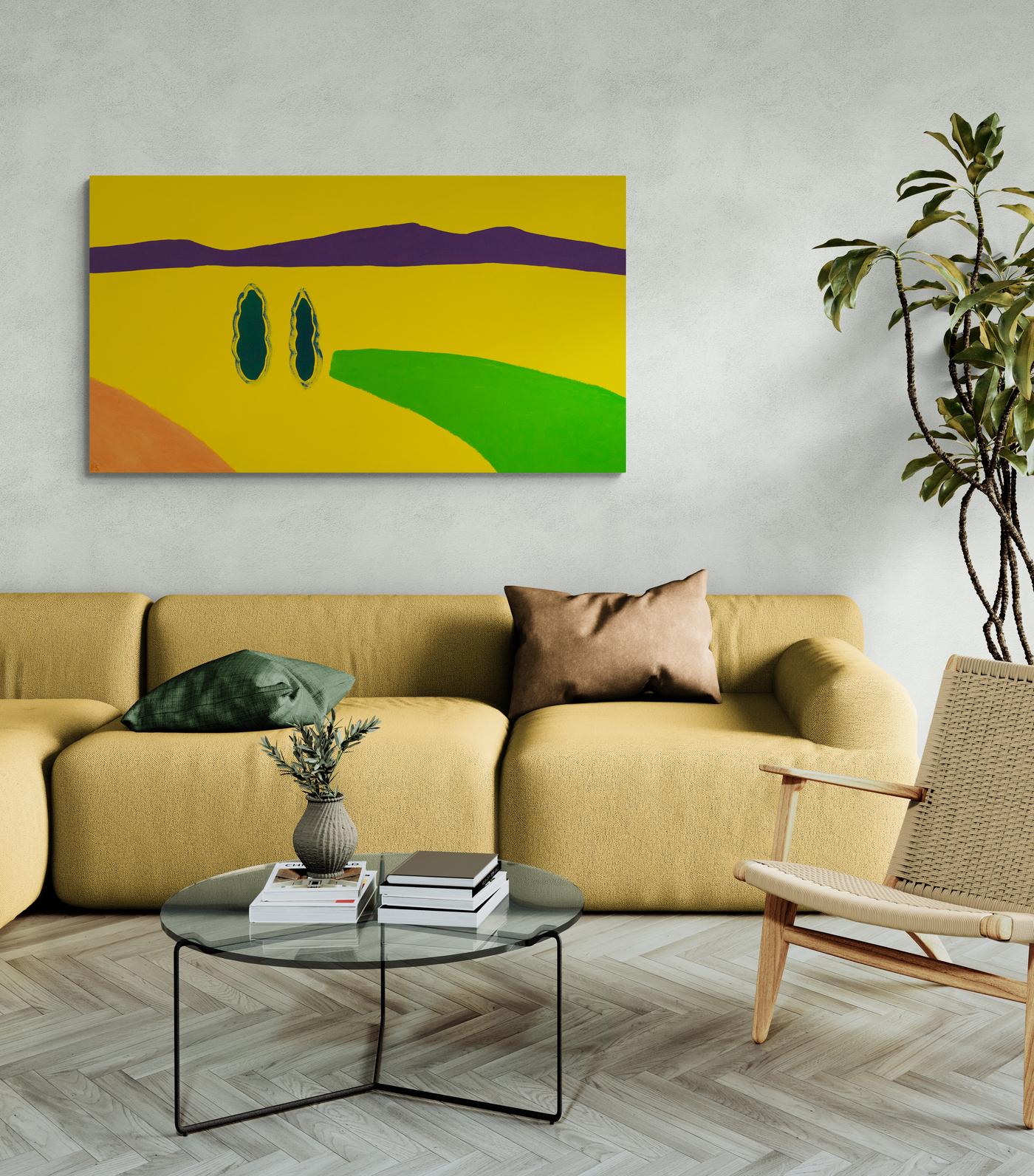Foothills - minimalista, contemporaneo, astratto, paesaggio, acrilico su tela in vendita 5
