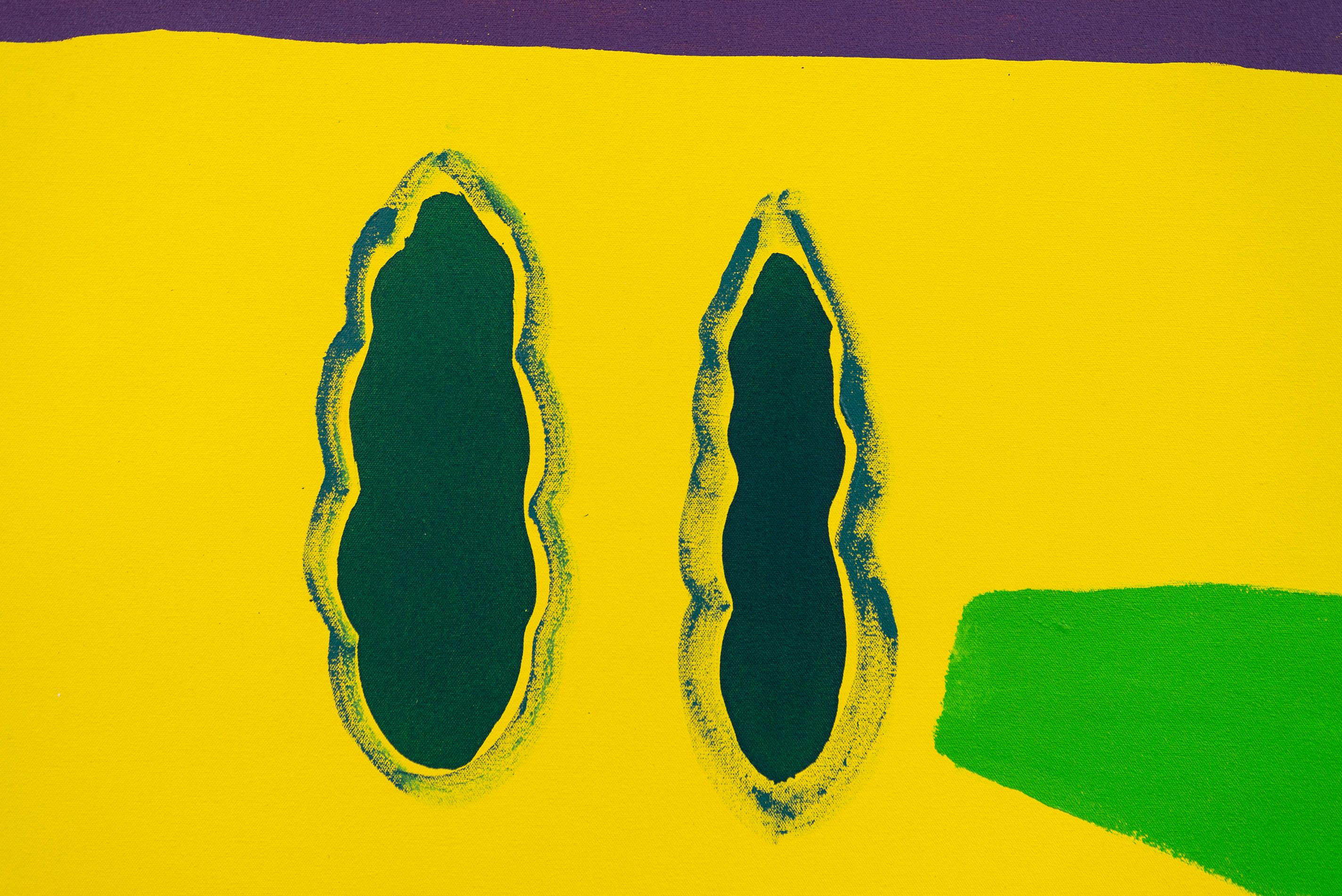Foothills - minimalista, contemporaneo, astratto, paesaggio, acrilico su tela - Painting di Pat Service