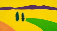 Foothills - minimalista, contemporáneo, abstracto, paisaje, acrílico sobre lienzo