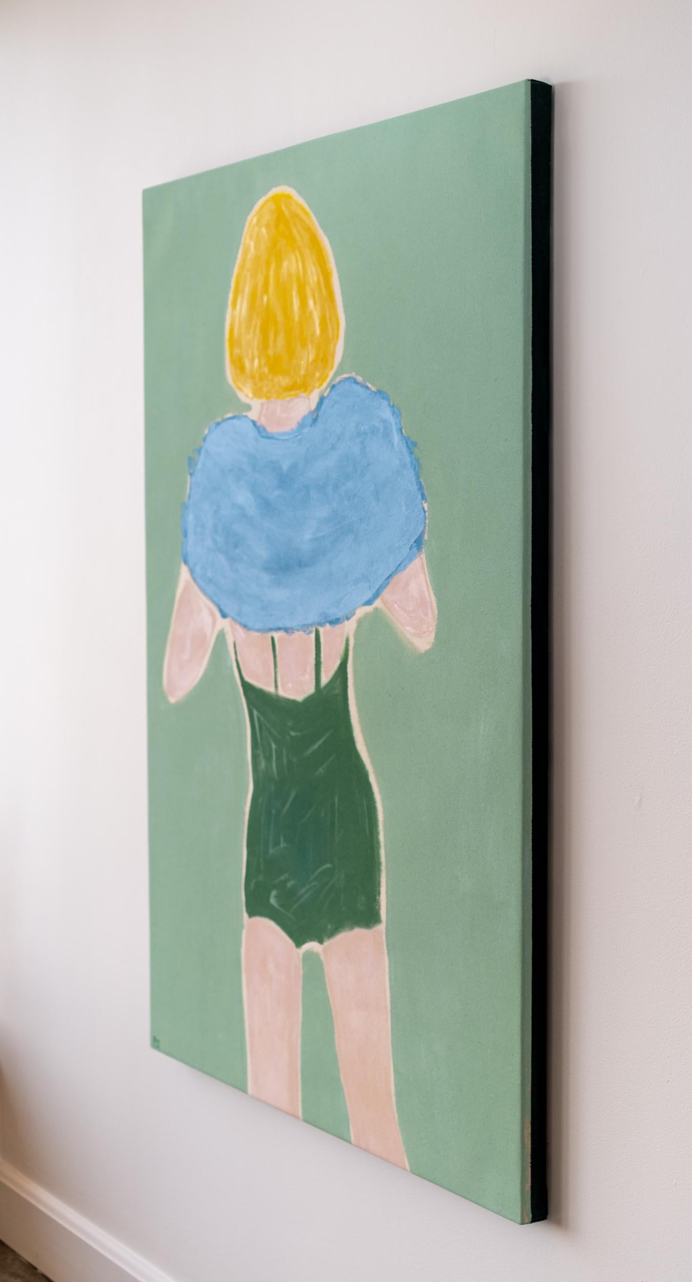 Cette peinture figurative contemporaine d'une nageuse est l'œuvre de Pat Service.

Au cours de sa carrière riche de plusieurs décennies, la Canadienne Pat Service a exploré divers genres, passant des paysages traditionnels à une esthétique plus