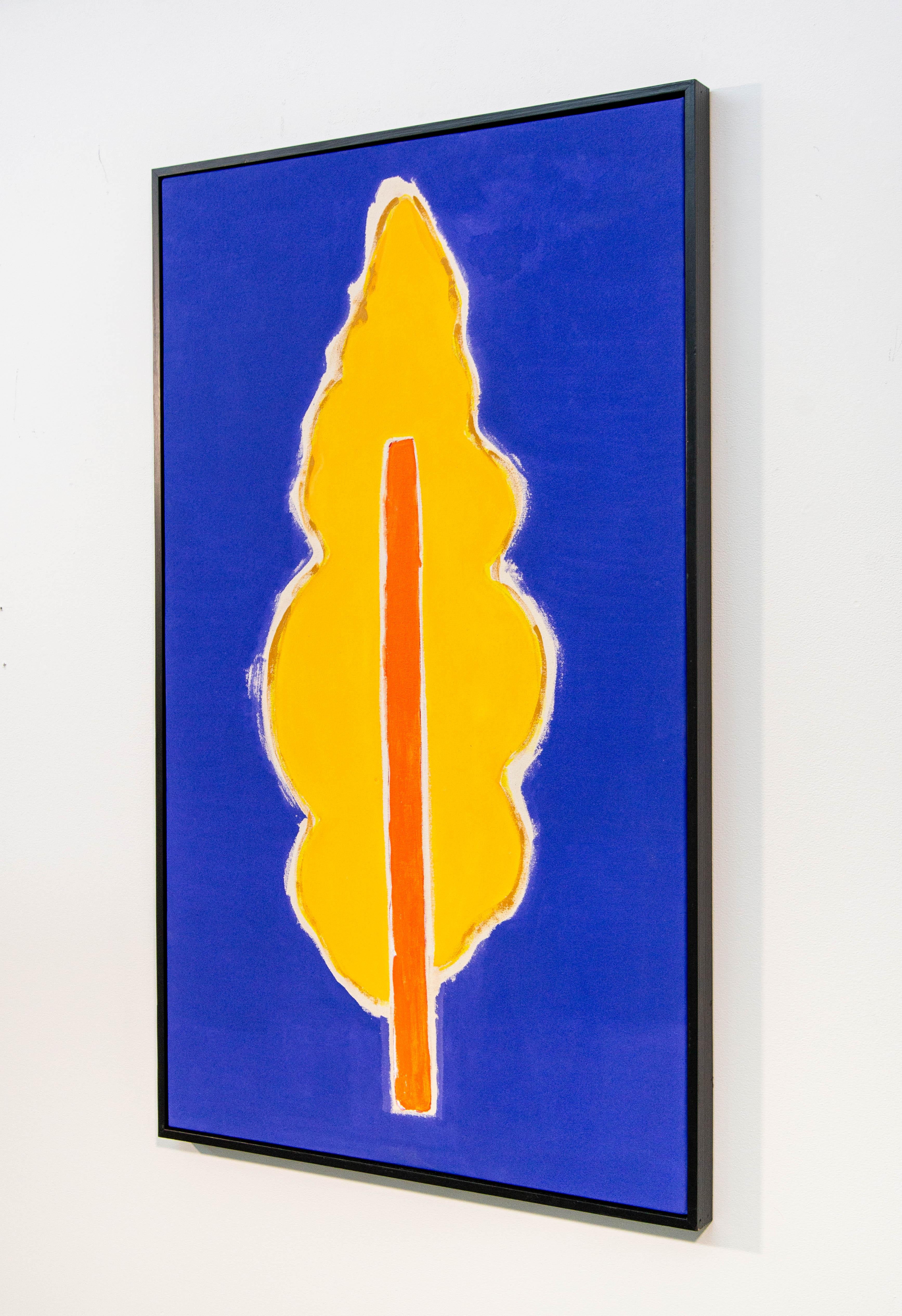 Guest - lumineux, coloré, minimaliste, arbre abstrait, acrylique sur toile - Painting de Pat Service
