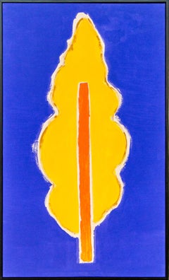 Invitado - brillante, colorido, minimalista, árbol abstracto, acrílico sobre lienzo
