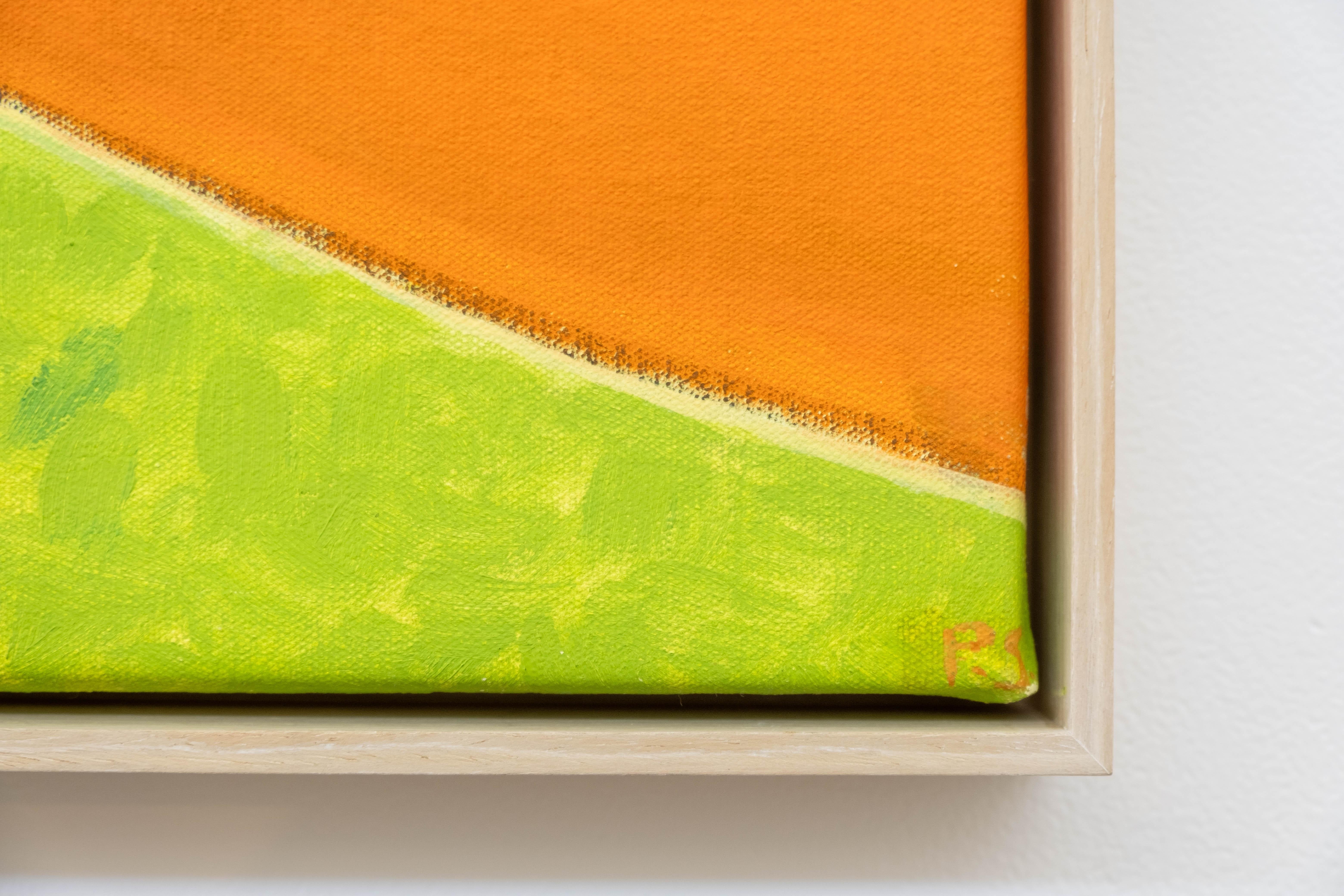 High Way - paysage abstrait, lumineux, coloré, minimaliste, acrylique sur toile - Abstrait Painting par Pat Service