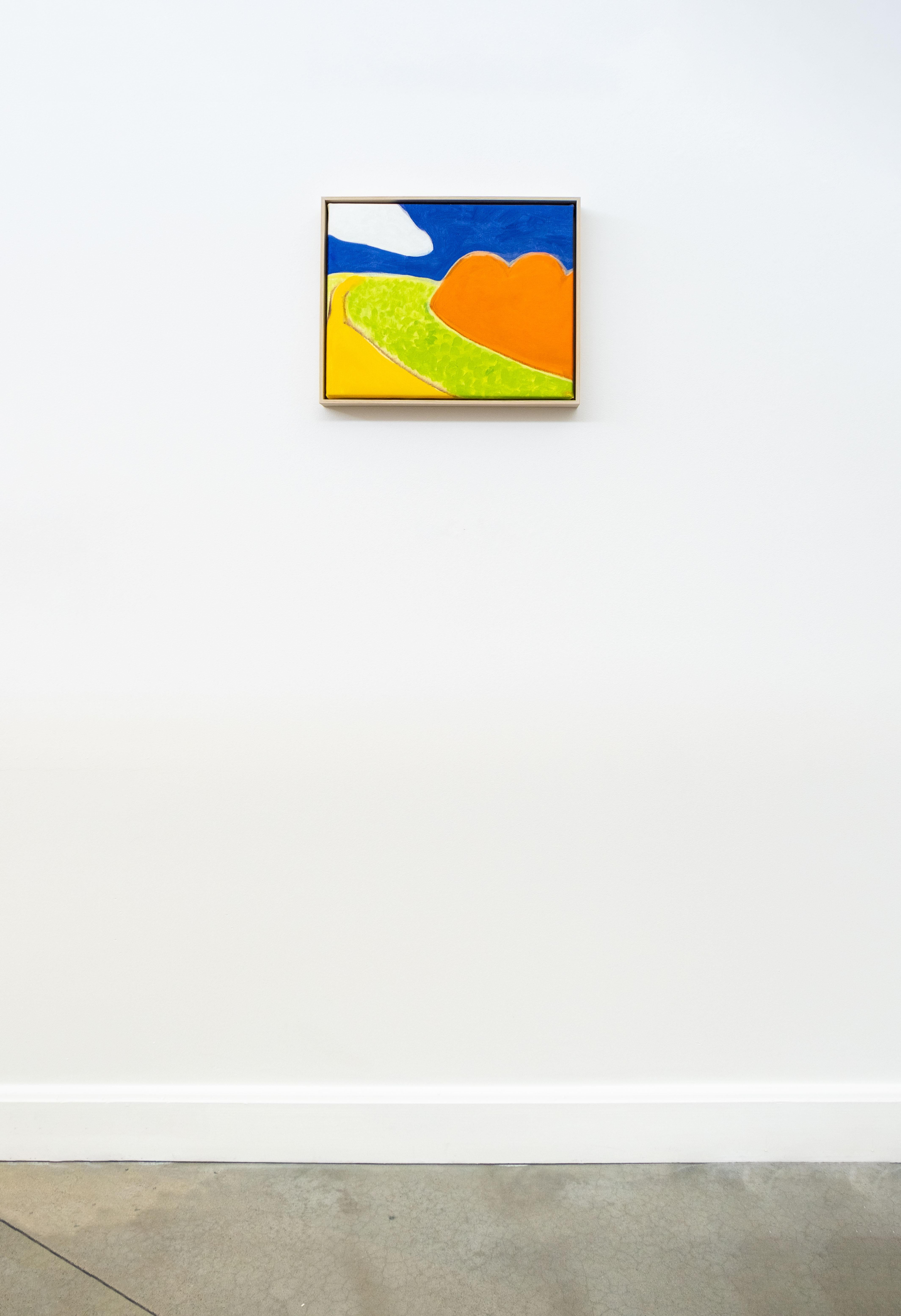 High Way - bright, colorful, minimalist, abstracted landscape, acrylic on canvas For Sale 2