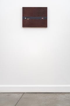 Schokoladensee - Abstrakte Landschaftsmalerei, Acryl auf Leinwand, 2000er Jahre