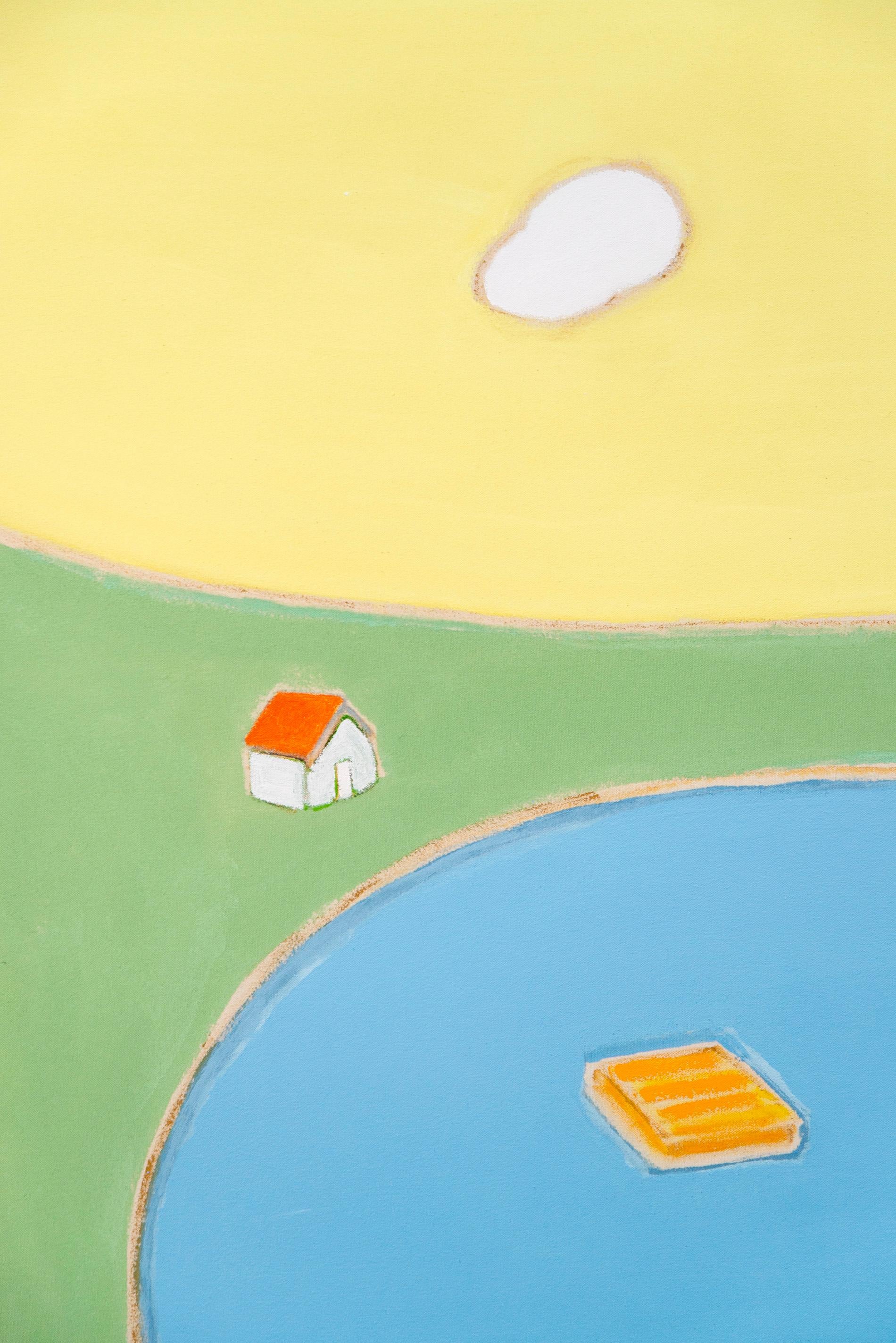 Cottage country—a classic scene is re-imagined in minimalist form and bright colours. This is Pat Service. She is considered one of Canada’s finest landscape artists. Here she recalls the view she enjoyed during many professional artist workshops at