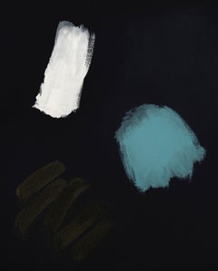 Moment I - dark, expressive, minimalist, abstracted shapes, acrylic on canvas