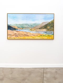 Nicola Lake II - ruhig, ausdrucksstark, farbenfrohe, Landschaft, Acryl auf Leinwand