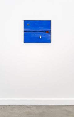 Night Sail - Acrylic Painting, Abstract Landscape, Contemporary, 20x24"