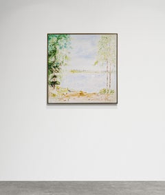 Oasis du Nord - contemporain, paysage, acrylique sur toile