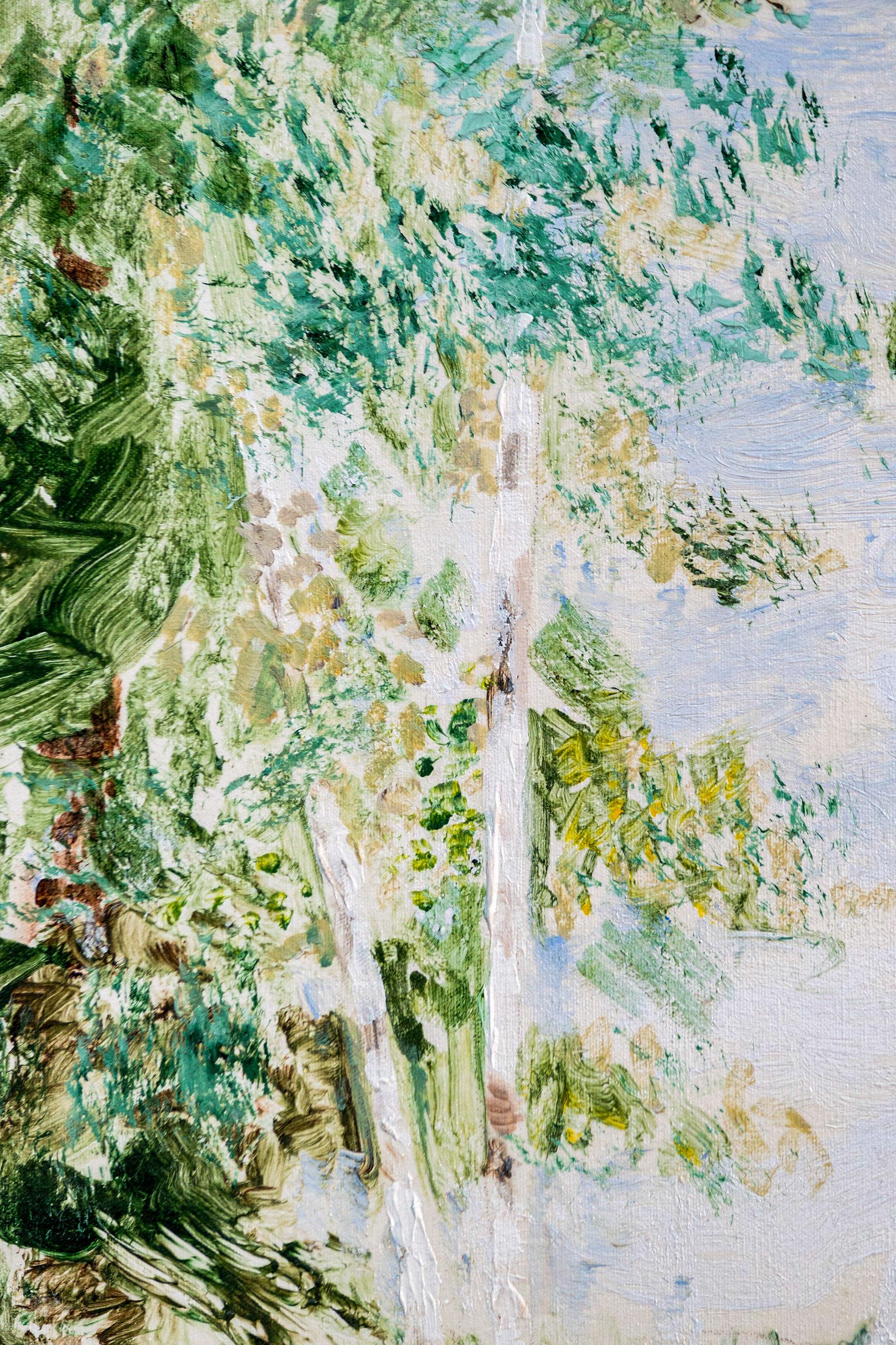 Northern Oasis - contemporary, landscape, acrylic on canvas For Sale 5