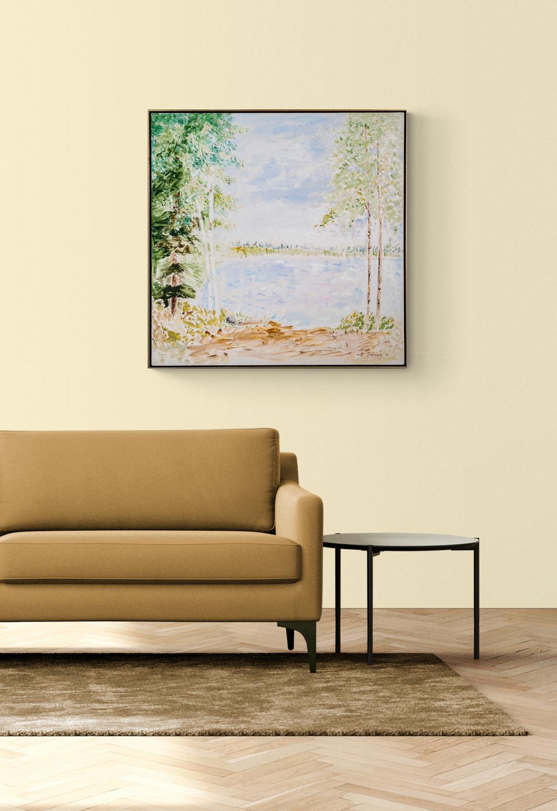 Northern Oasis - contemporary, landscape, acrylic on canvas For Sale 6