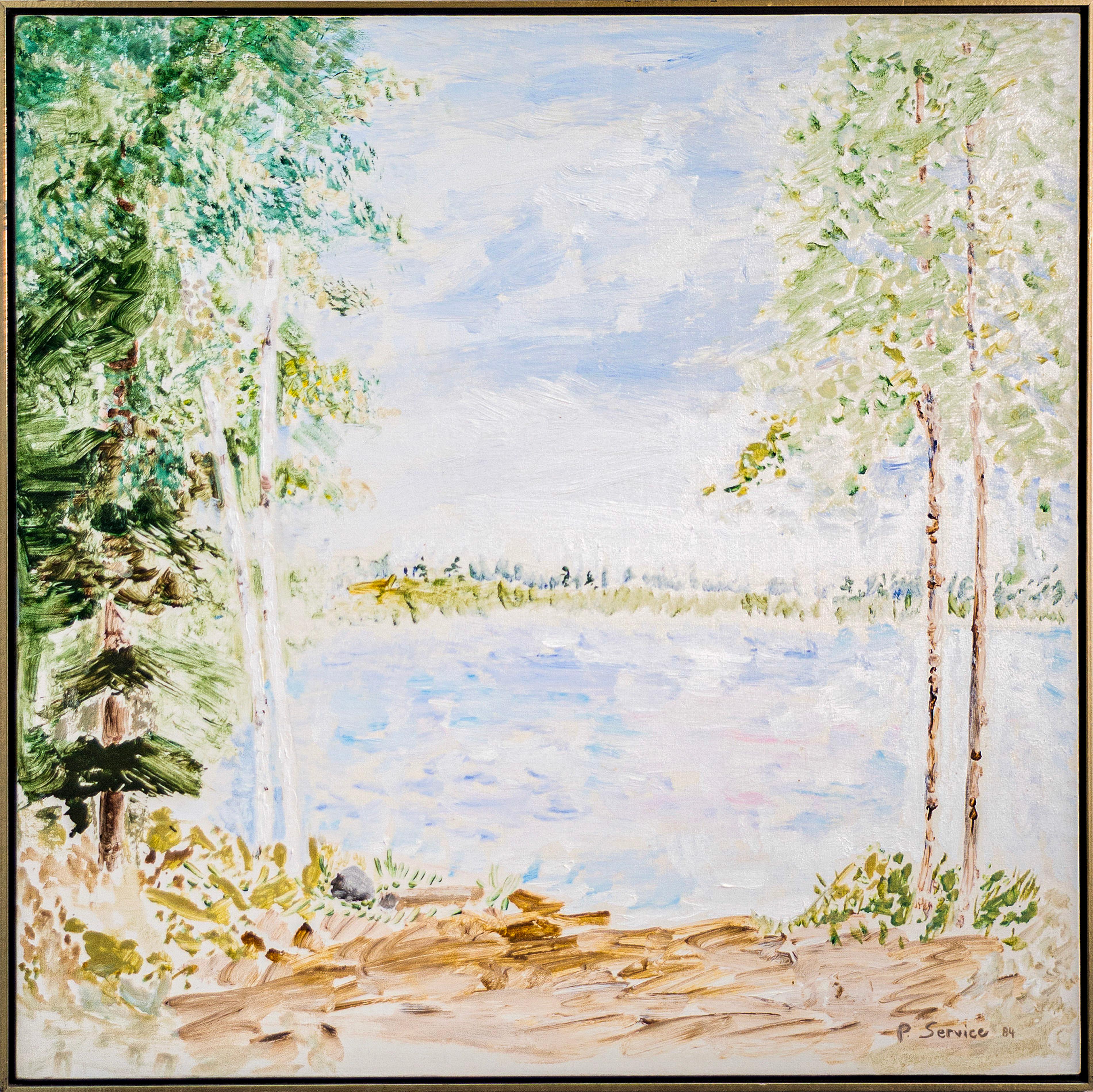 Northern Oasis - contemporary, landscape, acrylic on canvas