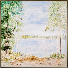 Northern Oasis - contemporary, landscape, acrylic on canvas