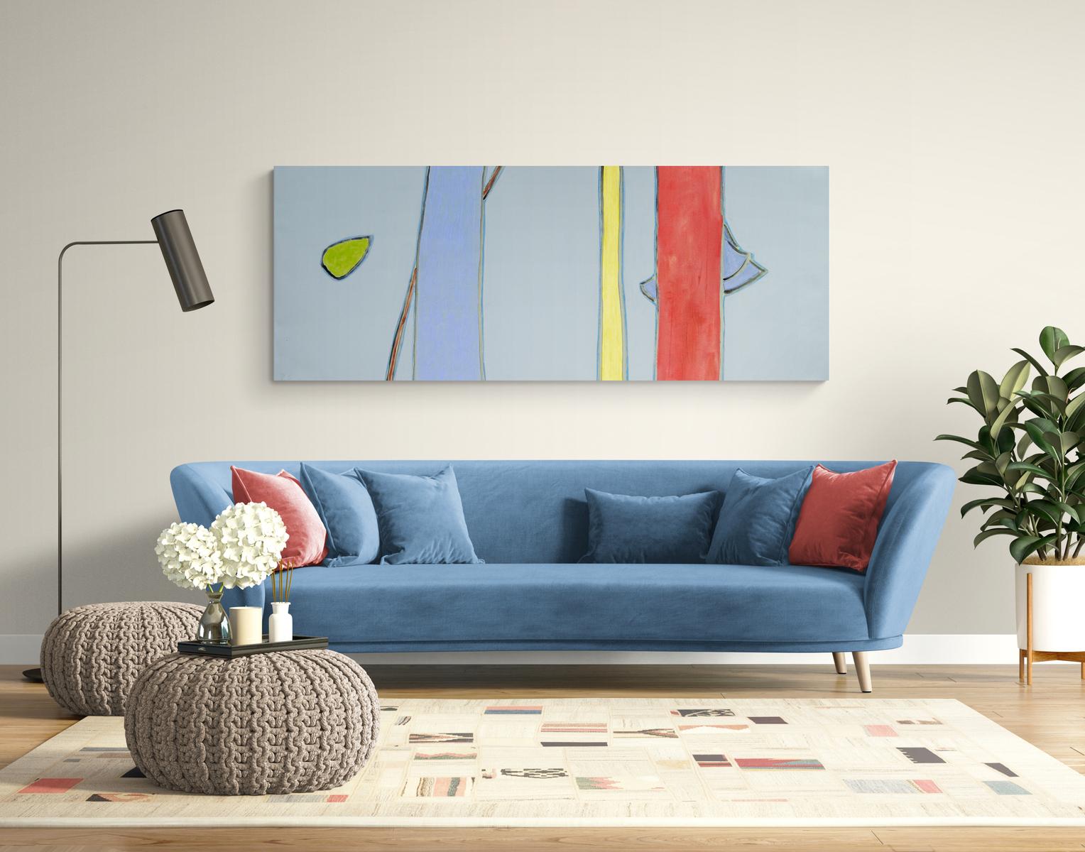 Oh Yes - large, coloré, minimaliste, abstrait, acrylique sur toile en vente 3