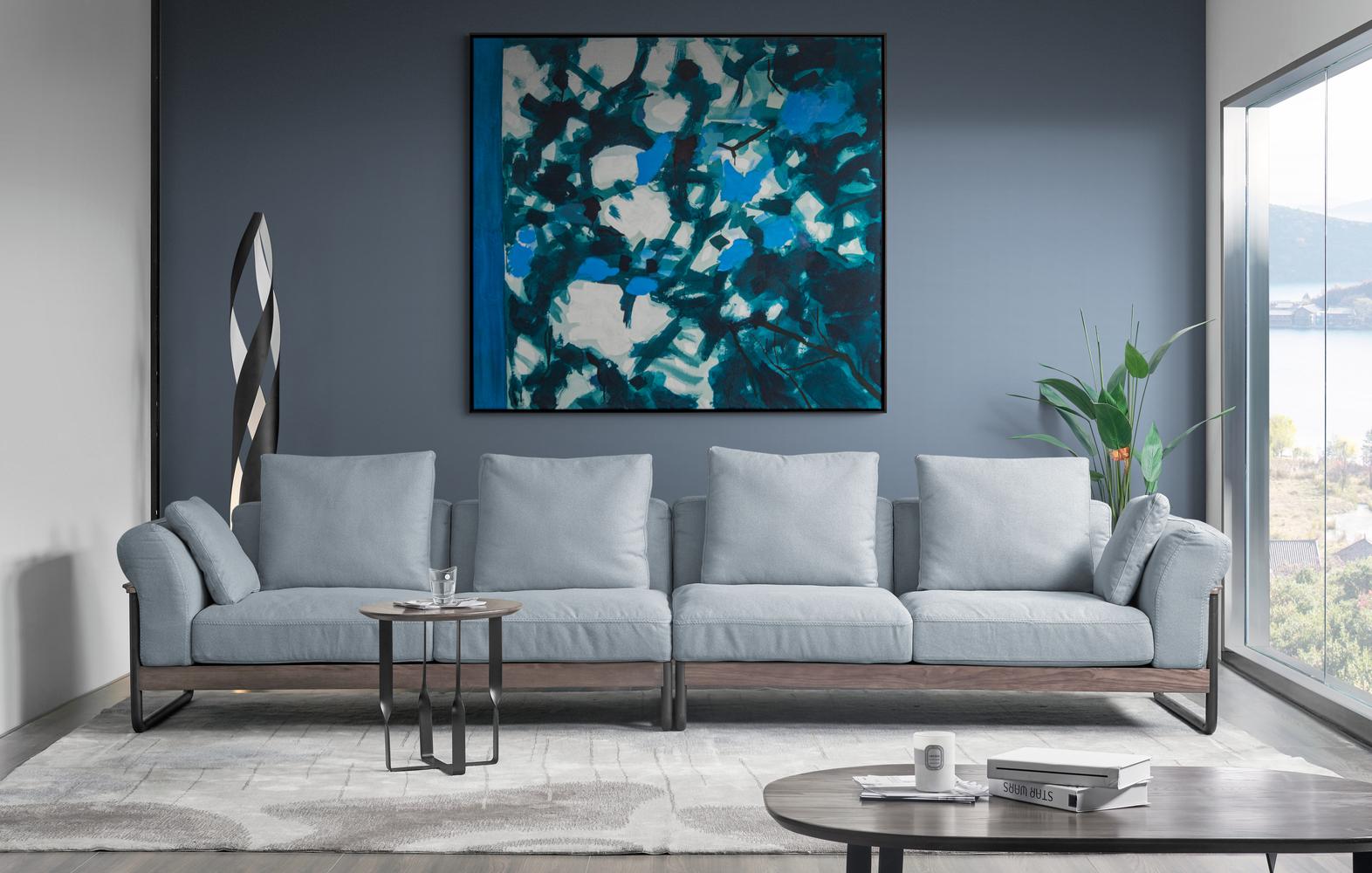 Piano Reflections 2 - dark, cool, expressive, abstracted, acrylic on canvas For Sale 3
