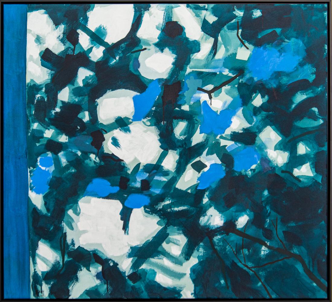 Piano Reflections 2 - dunkel, kühn, ausdrucksstark, abstrahiert, Acryl auf Leinwand – Painting von Pat Service